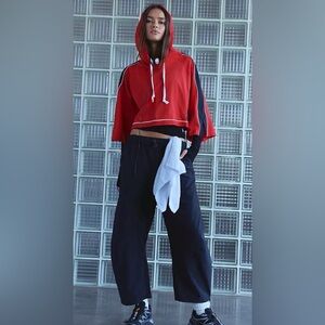 NWT FREE PEOPLE MOVEMENT OUTFIELD LAYER TOP VICTORY RED